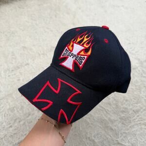 Vintage Y2K West Coast Choppers Flame Iron Cross Hat – OS